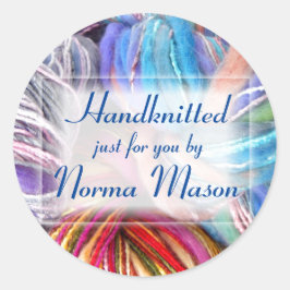 Handknit Runder Aufkleber