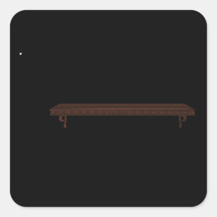 Handkoffer-Trophäe für Möbel extravagant Quadratischer Aufkleber