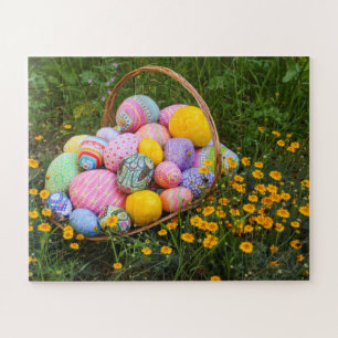 Handkörbe Ostereier mit Wildblumen Puzzle