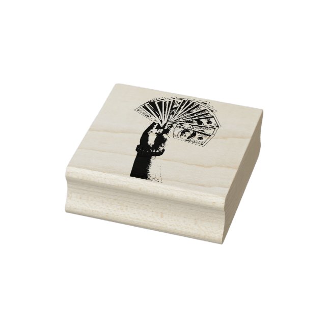 Handle Holding 100 Dollar Scheine Geld Kunst Gummistempel (Stempel)