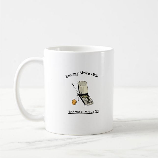 Handle With Care Retro Coffee Mug Kaffeetasse (Links)