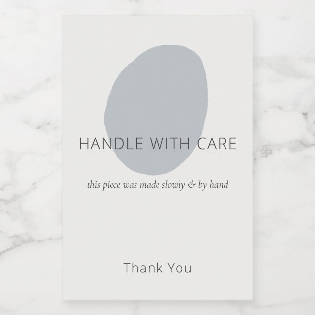 Handle With Care Slate Artisan 2x3 Custom Label Weinetikett (Einzelnes Label)