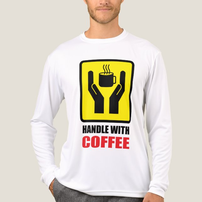 Handle with Coffee Tri-Blend Shirt (Vorderseite)