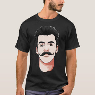 Handlebar Mustache Man Hipster Gesichtshaar T-Shirt