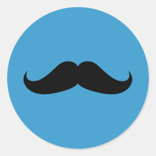 Handlebar Mustache Runder Aufkleber