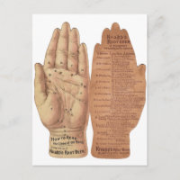 Handleine Palme lesen Palmistry Vintage Grafik