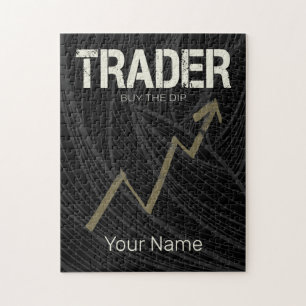 Händler kaufen den Dip Day Trader und Kryptowährun Puzzle