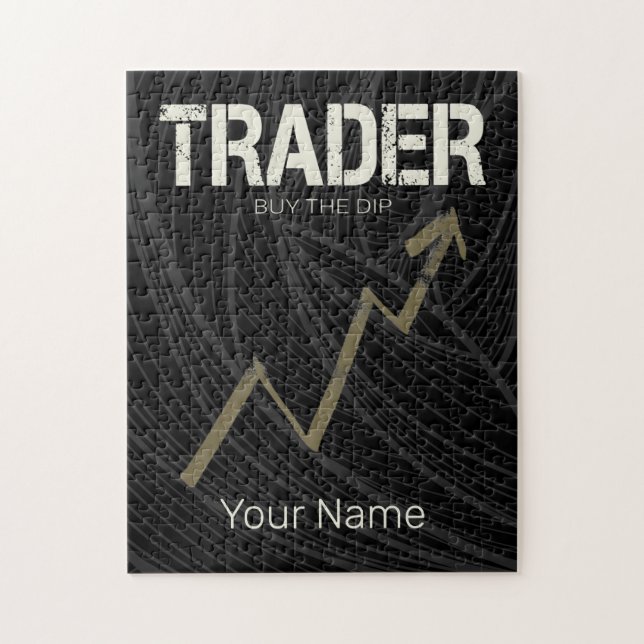 Händler kaufen den Dip Day Trader und Kryptowährun Puzzle (Vertikal)