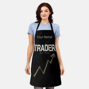 Händler kaufen den Dip Day Trader und Kryptowährun Schürze