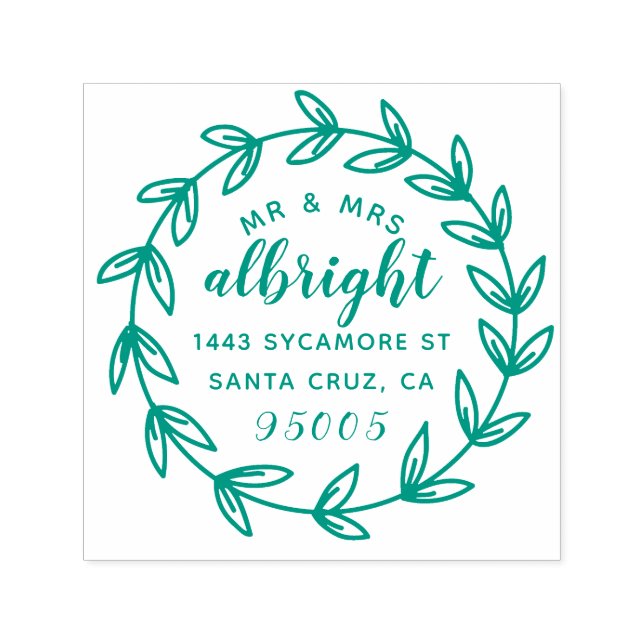 Händlerbriefe & Hochzeitstil-Rücksendeadresse Permastempel (Design)