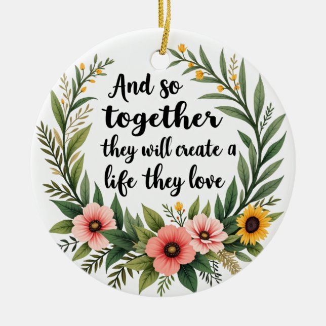 Händlerleben, die sie Liebe haben Keramik Ornament (Vorne)