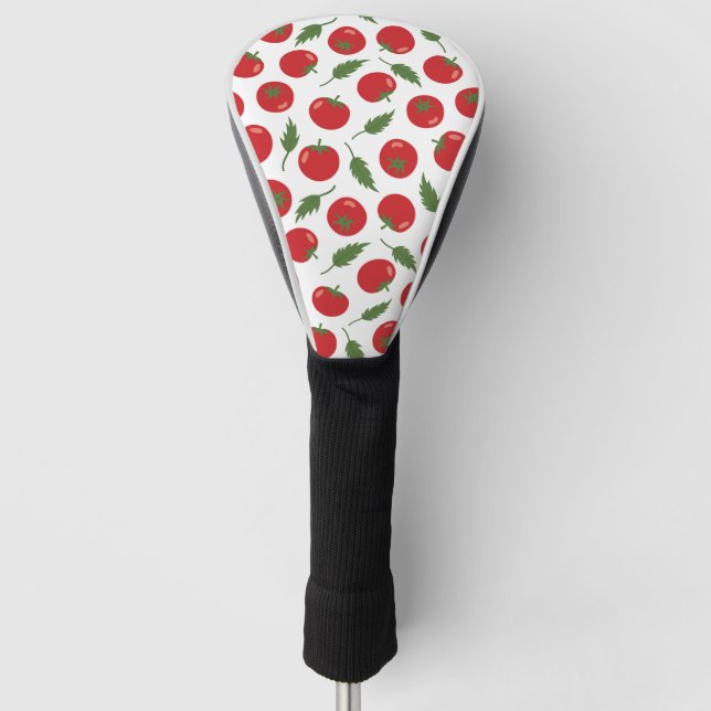 Händlerrotes Tomatenmuster Golf Headcover (Vorderseite)