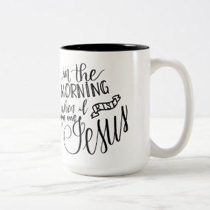 Handlettered Tasse, christliches Sprichwort, geben Zweifarbige Tasse