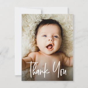 Handlettering Moderne Babyparty Benutzerdefinierte Dankeskarte