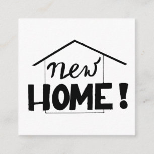 Handlettering neue Adressenkarte Begleitkarte