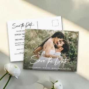 Handlettering Save the Date Benutzerdefiniertes Fo Ankündigungspostkarte