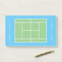 Handlich leerer Tennisplatz-Layout klebrig Post-it
