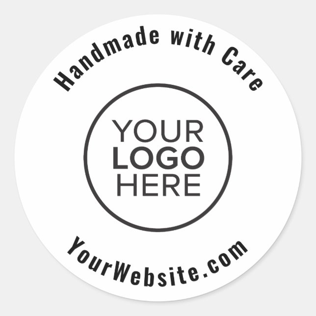 Handling mit kundenspezifischem Logo Runder Aufkleber (Vorderseite)