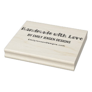 Handling mit Liebe #1 Website-URL für Firmennamen Gummistempel
