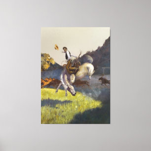 „Handling Some Tough Ones“ Western-Kunst Leinwanddruck