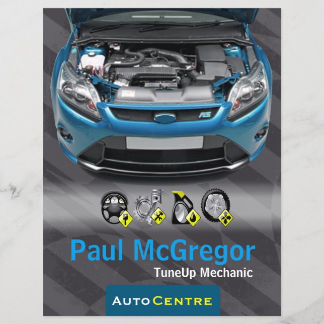 Handlung konzentriert - TuneUp Mechanic Flyer (Vorne)