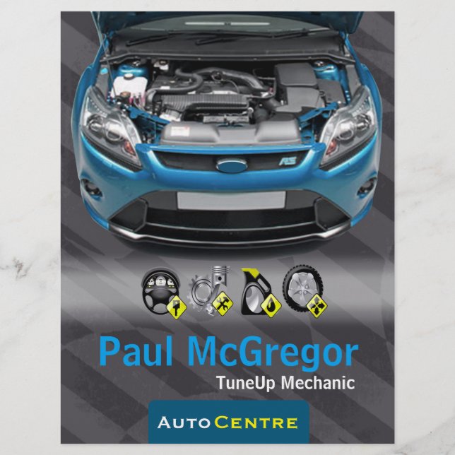 Handlung konzentriert - TuneUp Mechanic Flyer (Vorne)