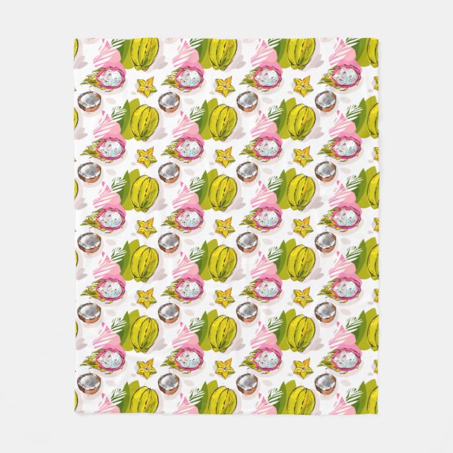 Handlungsfreiheit-strukturiertes Frucht-Muster Fleecedecke (Vorderseite)