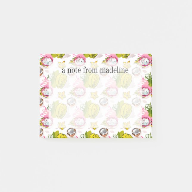 Handlungsfreiheit-strukturiertes Frucht-Muster Post-it Klebezettel (Vorderseite)