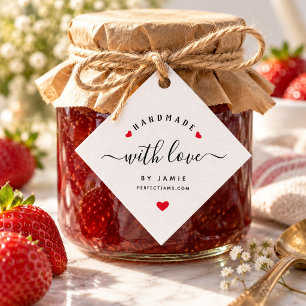 HANDMAD MIT LIEBE Custom Modern Script Kraft Gift Geschenkanhänger