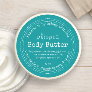 Handmade Body Butter Bio Business Green Runder Aufkleber