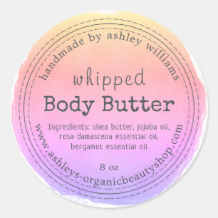 Handmade Body Butter Bio Business Ipanema Runder Aufkleber