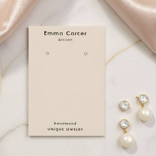 Handmade Boho Chic individuell anpassbarer Earring Visitenkarte