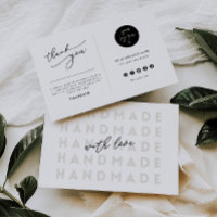 Handmade Business dank Produktverpackungskarte