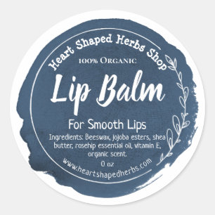 Handmade-Business für das Lip-Balm-Label Runder Aufkleber