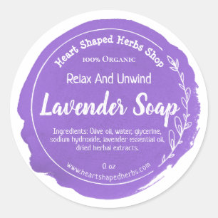 Handmade-Business für den Lavendel-Soap Runder Aufkleber