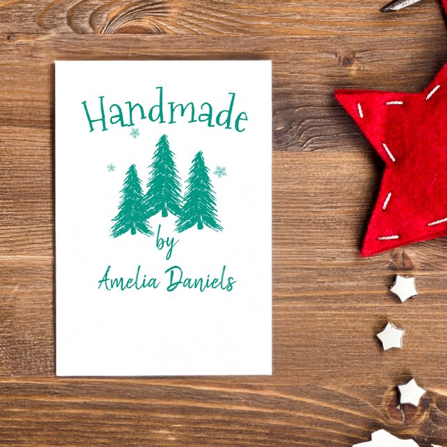 Handmade by Christmas Tree Personalisiert Permastempel (Von Creator hochgeladen)