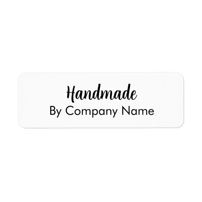 Handmade by Company Name Black and White Template (Vorne)