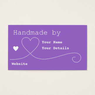 Handmade by: Craft Business Tags - Royal Lila
