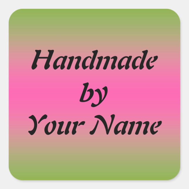 Handmade by Template Aufkleber (Vorderseite)