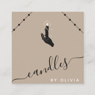Handmade Candles Crafter Chic Boho Social Media Quadratische Visitenkarte