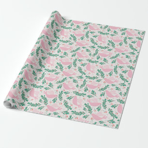 Handmade Christmas Dove of Peace Olive Branch Geschenkpapier