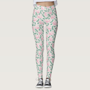 Handmade Christmas Dove of Peace Olive Branch Leggings