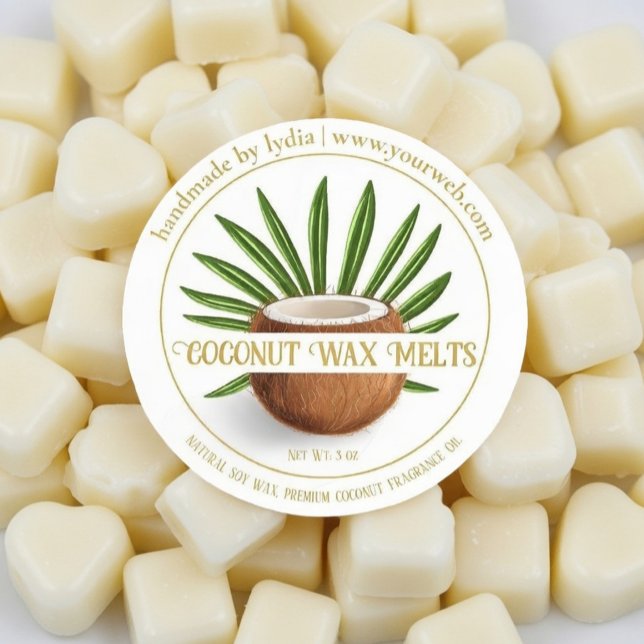 Handmade Coconut Melts Round Sticker (Von Creator hochgeladen)