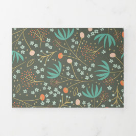 Handmade farbige Weihnachtsblume Dreifach Gefaltete Urlaubskarte