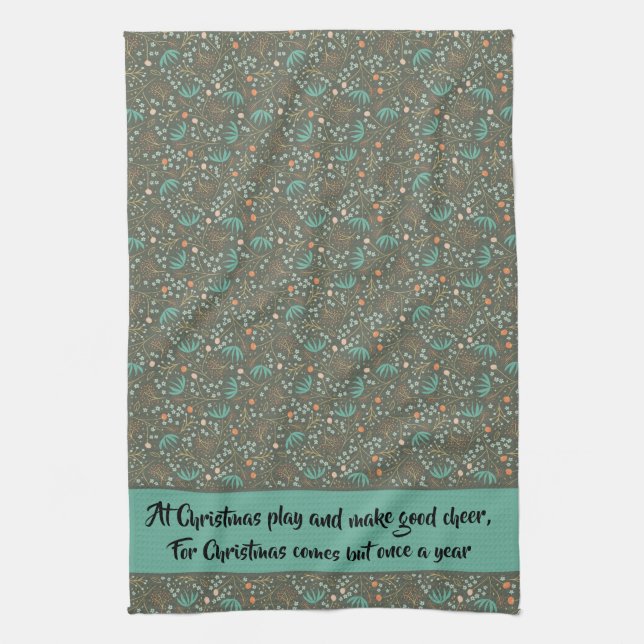 Handmade farbige Weihnachtsblume Geschirrtuch (Vertikal)