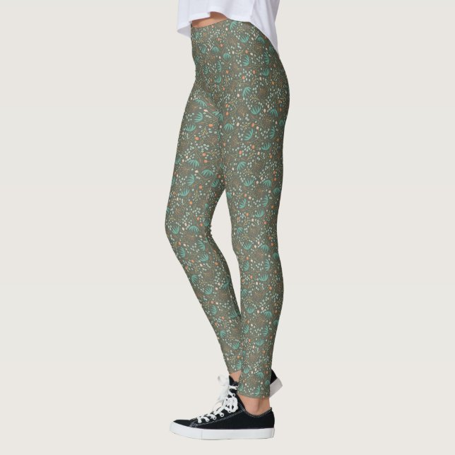 Handmade farbige Weihnachtsblume Leggings (Links)