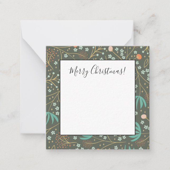 Handmade farbige Weihnachtsblume Mitteilungskarte (Vorderseite)