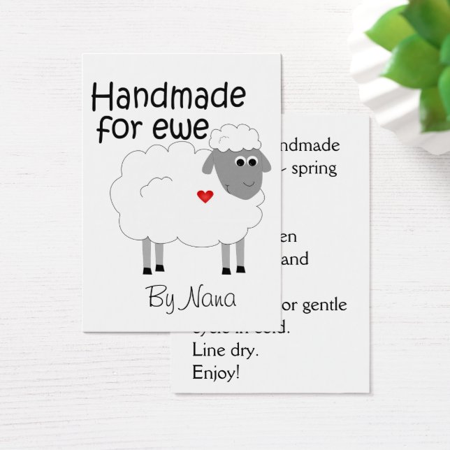 Handmade for Ewe - hangtag/ flache GIF-Karte (Schreibtisch)