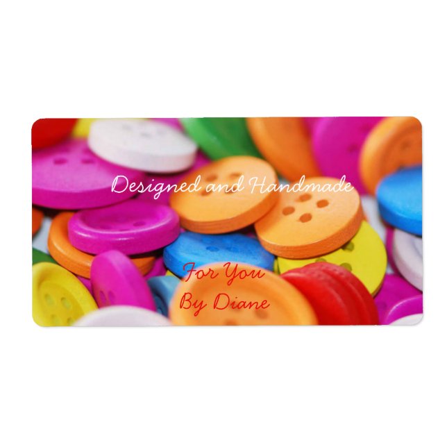 Handmade for you Colorful Buttons Label (Vorne)