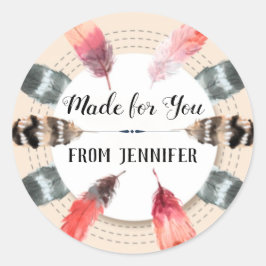 Handmade für Sie Geschenk Cookie-Leckerei Runder Aufkleber